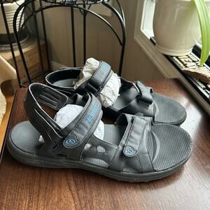 Merrell Cedrus Convert Black Snorkel Blue Sport Mens Size 13 Strappy Sandals